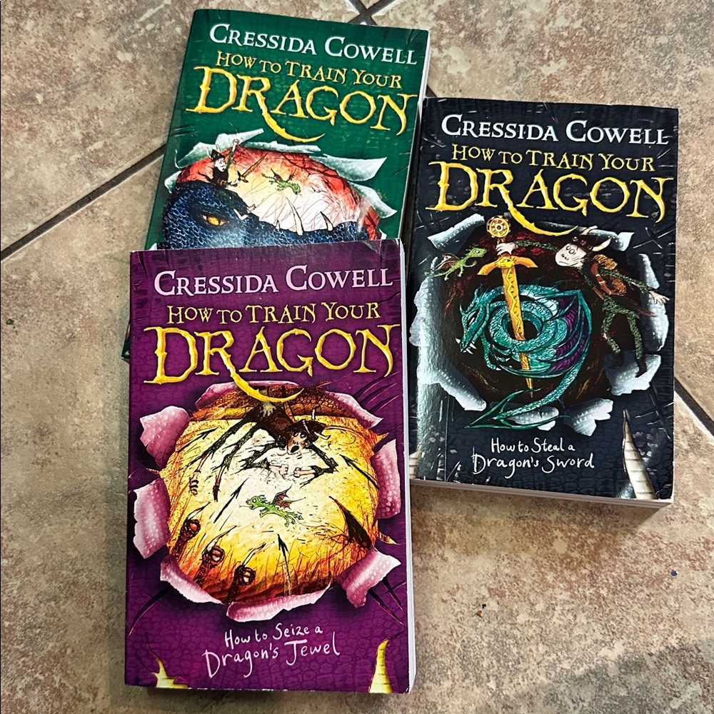 How to Train Your Dragon novels 8-10 3 large paperbacks
